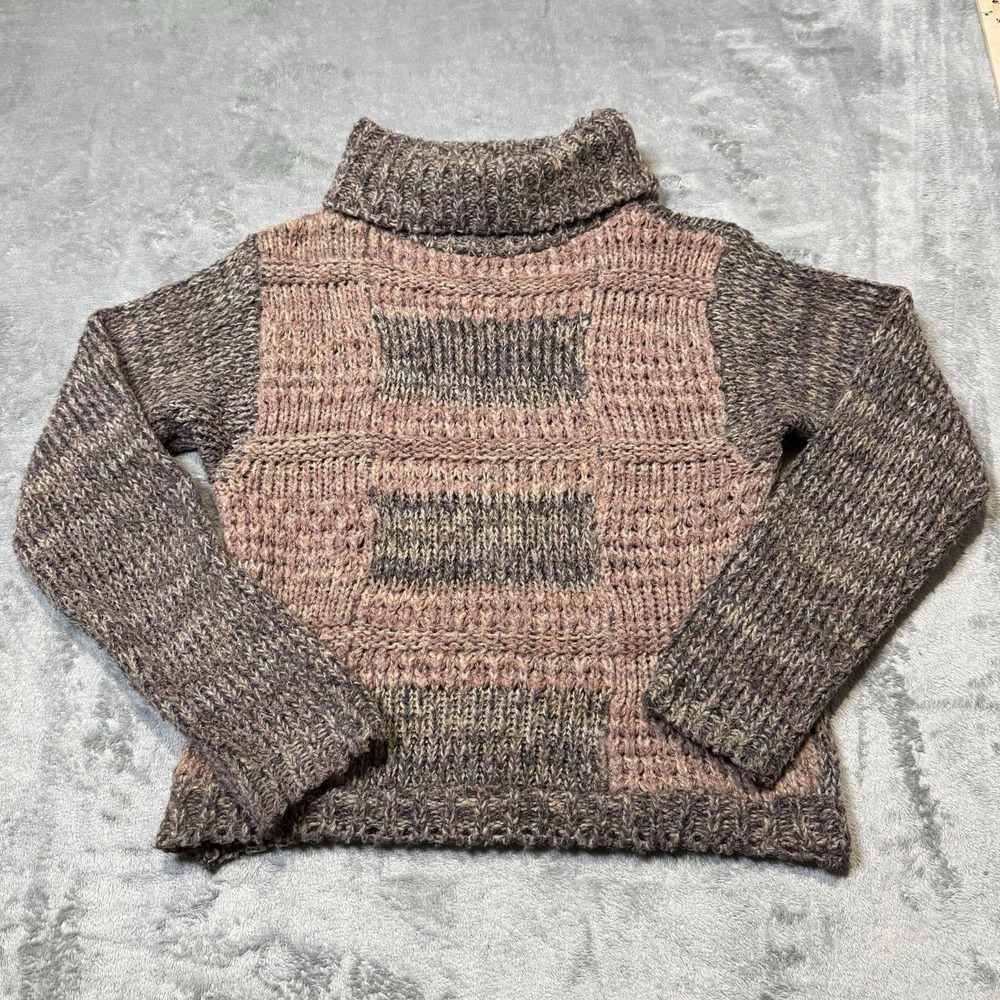 VTG 80s Womens Wool Blend Turtle Neck Knit Sweater PENROSE Size S‎ Indie Outdoor